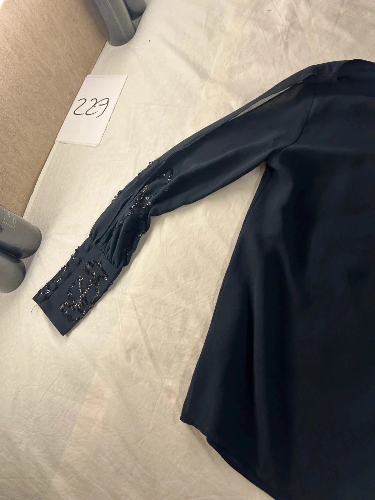 Blusa de mangas compridas azul marinho Lynn Adler T. S – photo 5